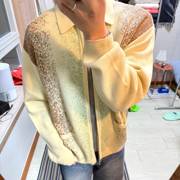 슈프림 그라디언트 니트 집업 가디건