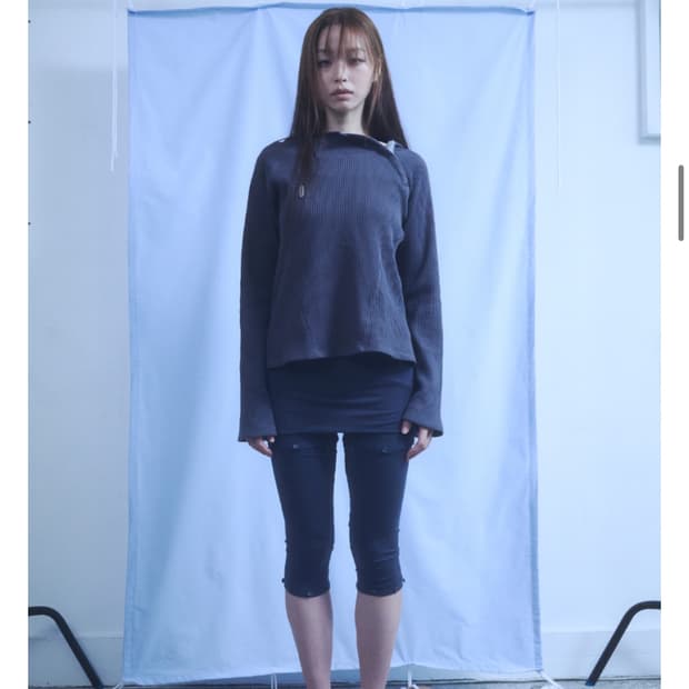 할로미늄 슬림 와플 후디 다크그레이