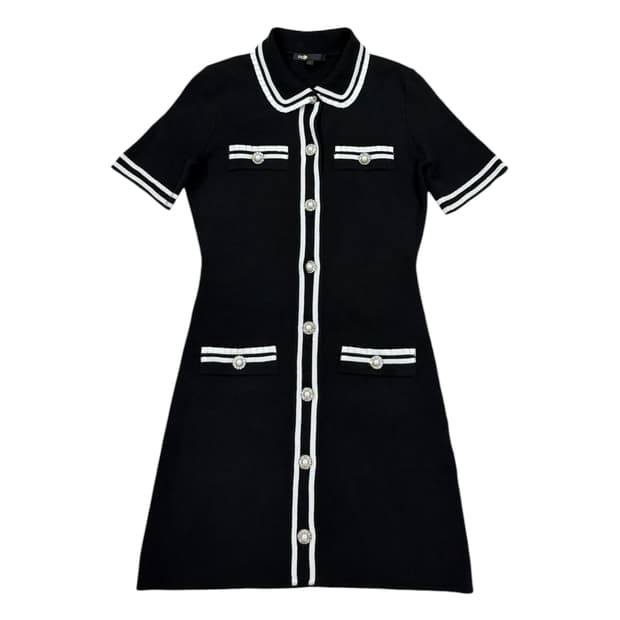 마쥬 라벨라 니트 오영주 원피스 블랙 36