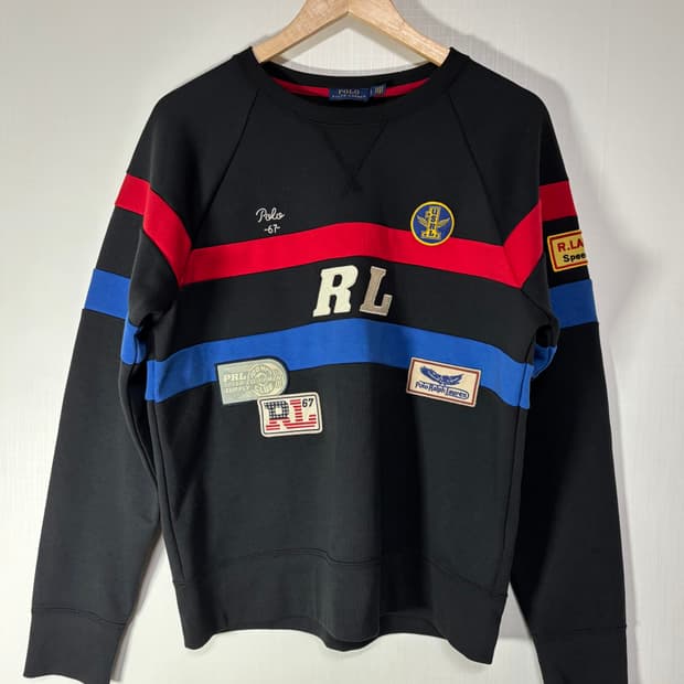 00s POLO 폴로 레이싱 패치 스웻셔츠 맨투맨