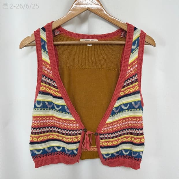 써스데이아일랜드 여자 니트 조끼 90 M 