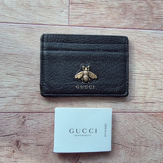 (정품) 구찌 애니멀리에(벌) 카드지갑/남녀공용/검정/개인/팝니다.