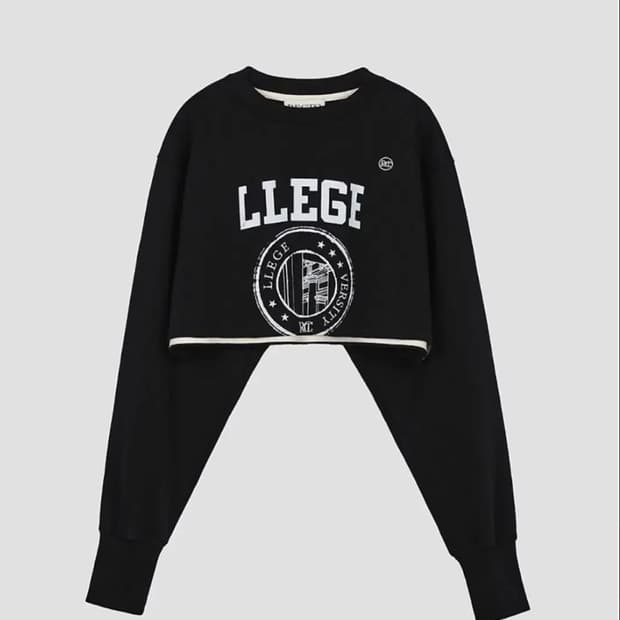 렉토 크롭 러지 스웨터 블랙 s