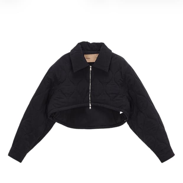 마뗑킴 볼레로 숏 패딩 점퍼 블랙 판매