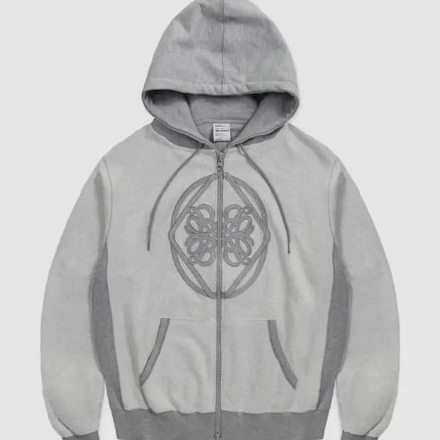 BADBLOOD LEATHER PATCH HOOD ZIP-