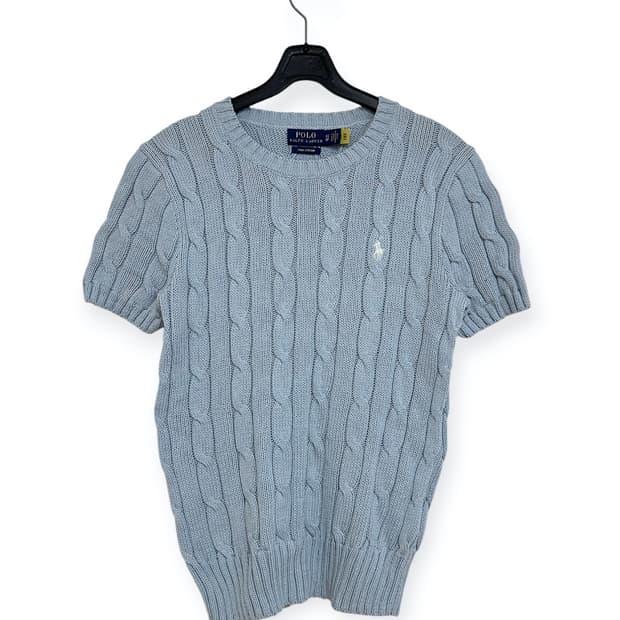 폴로 랄프로렌 케이블 반팔 니트