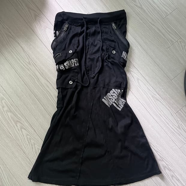 빈티지 펑크 프린팅 롱스커트 그런지y2k