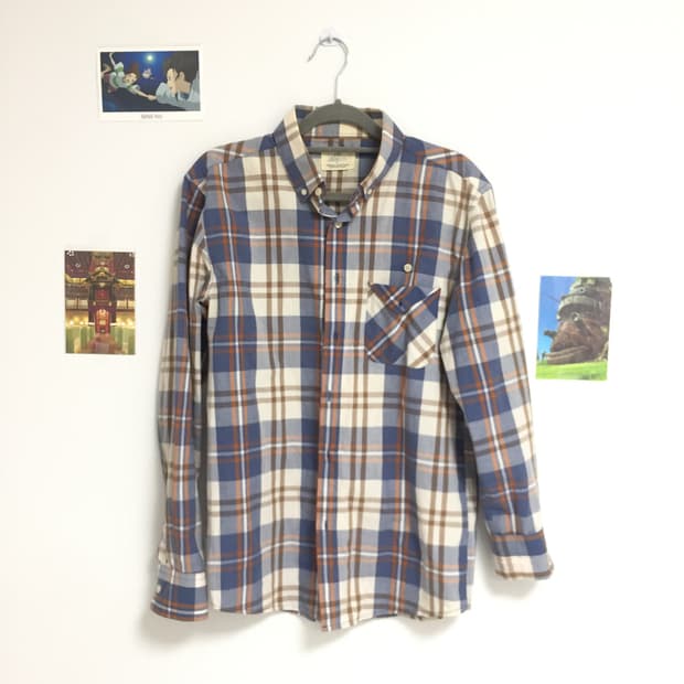 체크 셔츠 긴팔