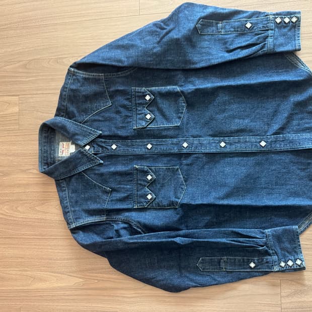 리얼맥코이 조맥코이 웨스턴 데님 셔츠 15사이즈