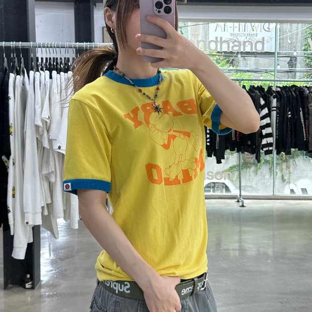 베이프마일로 링거티 반팔티셔츠