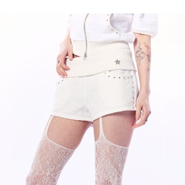 셋업이엑스이 마이크로 니트 숏팬츠 반바지 micro knit shorts