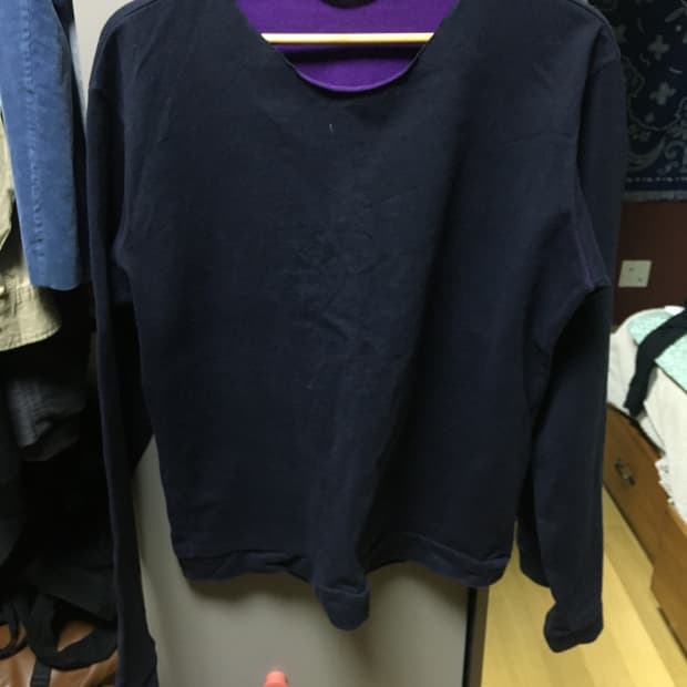 이세이미야케 맨 리버서블 수소봉제 오버록 롱슬리브