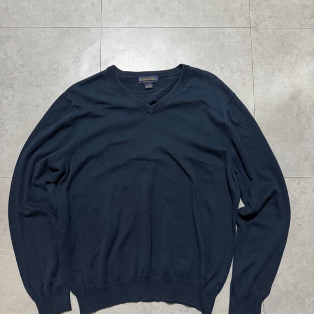 브룩스브라더스 네이비컬러 빈티지 코튼 니트  100size  