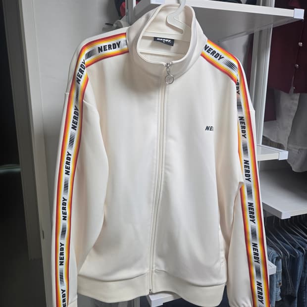 널디 사이드라인 트랙탑 크림 m 새상품