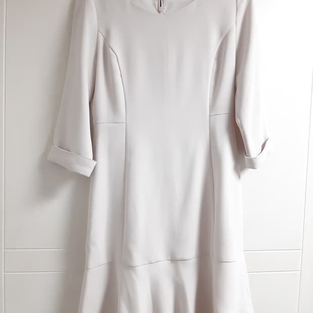 하트넥 크림 아이보리 화이트 머메이드 원피스