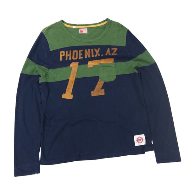 MARINE STYLE 빈티지 피닉스 넘버링 블록 긴팔 티셔츠 (M)