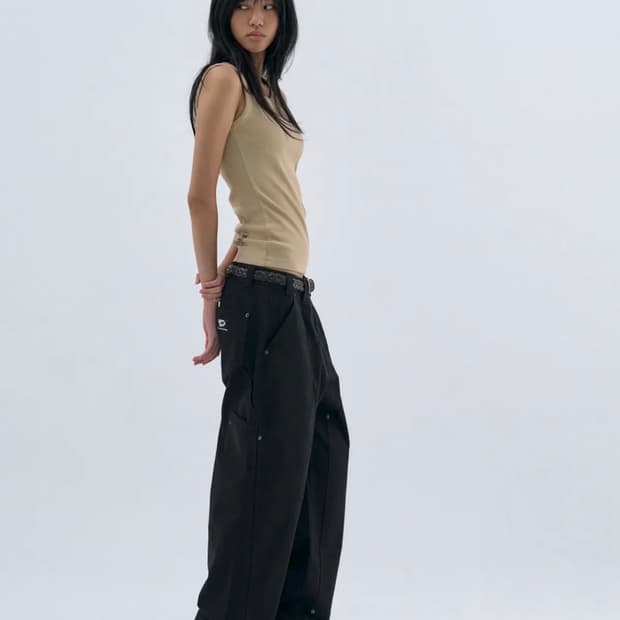 웰빙익스프레스 Washed Carpenter Pants Black m