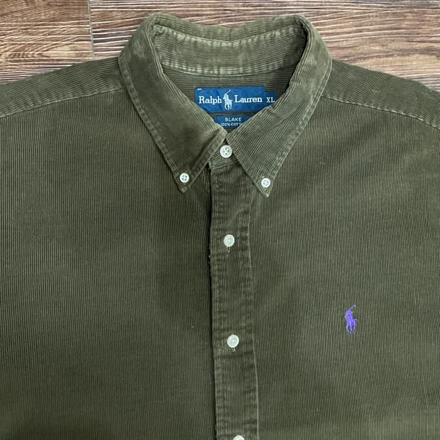 폴로 랄프로렌 코듀로이 셔츠 카키