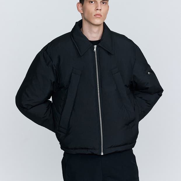heute square down bomber jacket black[L]