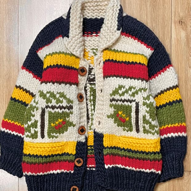 국내 유일 90s Made Canada 카나타 빈티지 코위찬 니트 스웨터