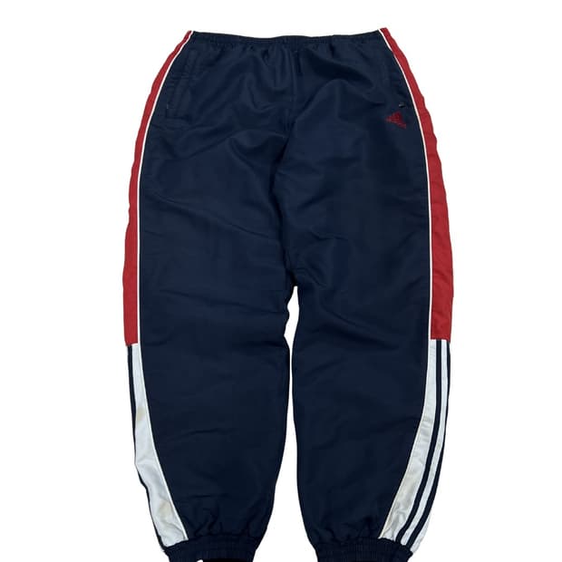 아디다스 올드스쿨 우븐 패딩 웜업 팬츠 네이비