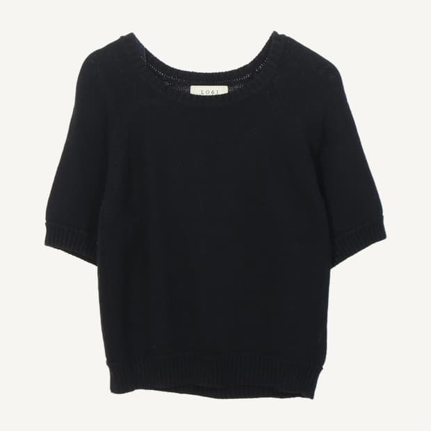 LO61 블랙 반팔 니트