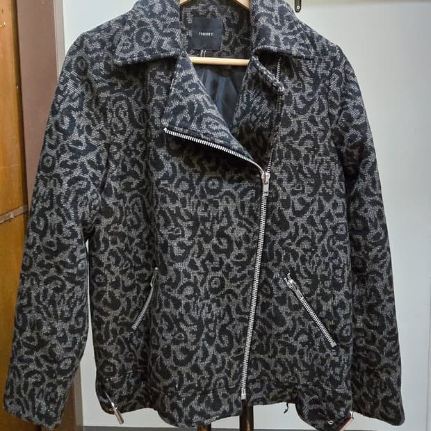 S 오버핏) 새컨디션 /포에버21 패턴 라이더 자켓