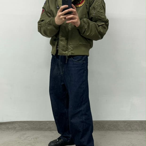 [L] 팀코믹스 패치드 ma-1 퍼 자켓 푸퍼 패딩