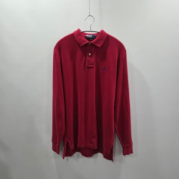 폴로랄프로렌 피케 카라 롱슬리브 레드 S