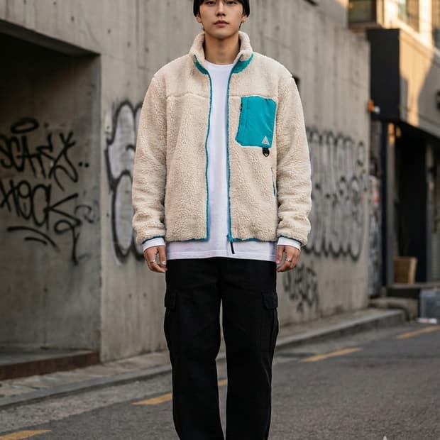 NEPA 네파 C-TR 3.0 배색 플리스 자켓