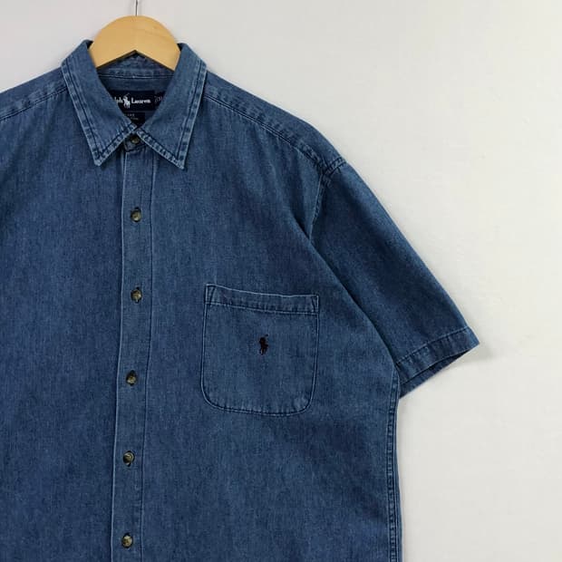 XL 폴로 데님 셔츠
