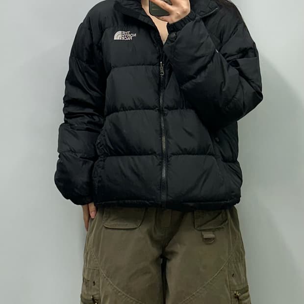노스페이스 블랙 600 다운 패딩