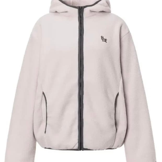 (택있음)쓰리타임즈 쿠키 플리스 후리스 베이비핑크