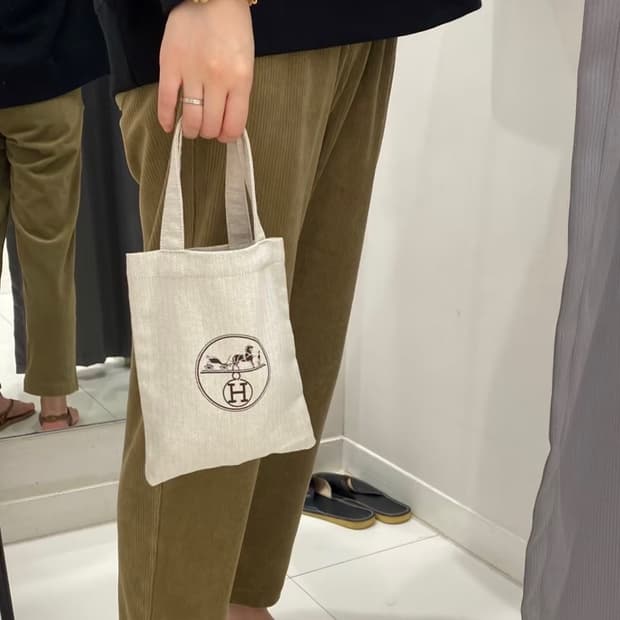 에르메스 뷰티 캔버스백 스몰 토드백