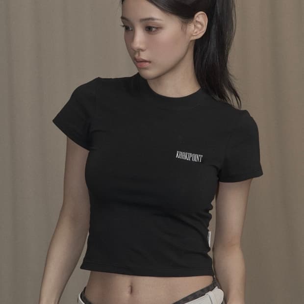 카키포인트 반팔 Basic Logo T-shirt (black)