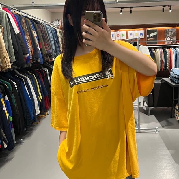 미쉐린 타이어 프린팅 반팔 티셔츠