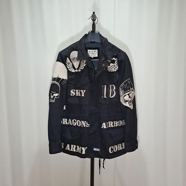 (택포) 더매드니스 자수 야상 자켓 100-105 B124