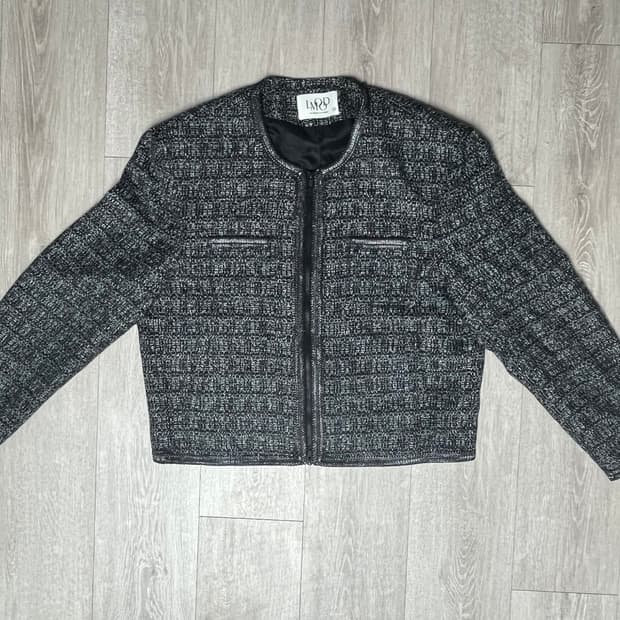LMOOD Metal Trimming Tweed Jacket