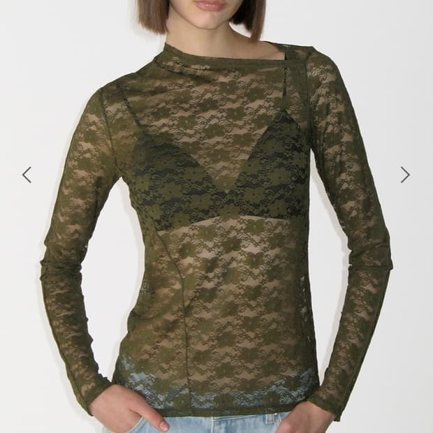 Sunburnproject 시스루 롱슬리브