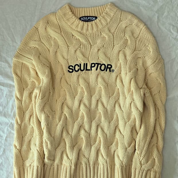 SCULPTOR 스컬프터 18FW 버터 꽈배기 니트