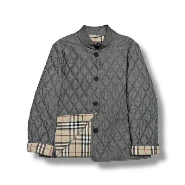 Burberry 여성용 그레이 퀼팅 자켓