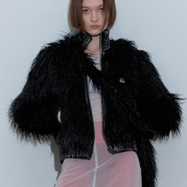 스컬프터 몽골리안 쉬어링 퍼 자켓 블랙 L