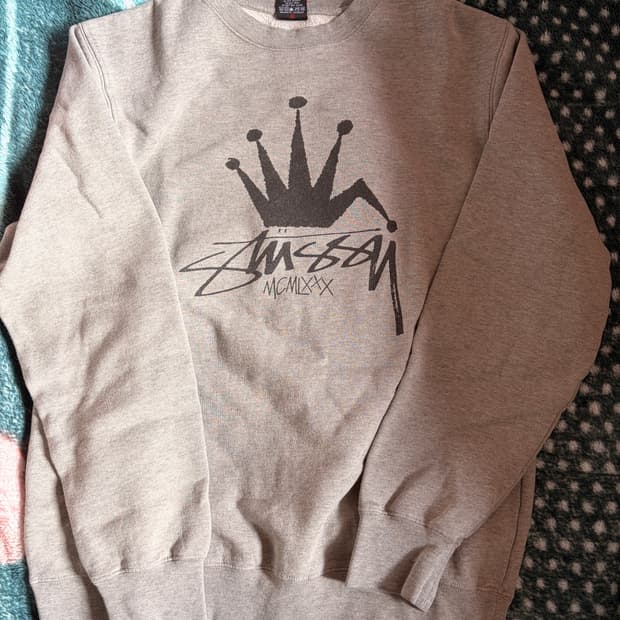 90s 올드 스투시 크라운 맨투맨