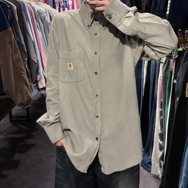 [IM] Carhartt 칼하트 코듀로이 셔츠 웜그레이