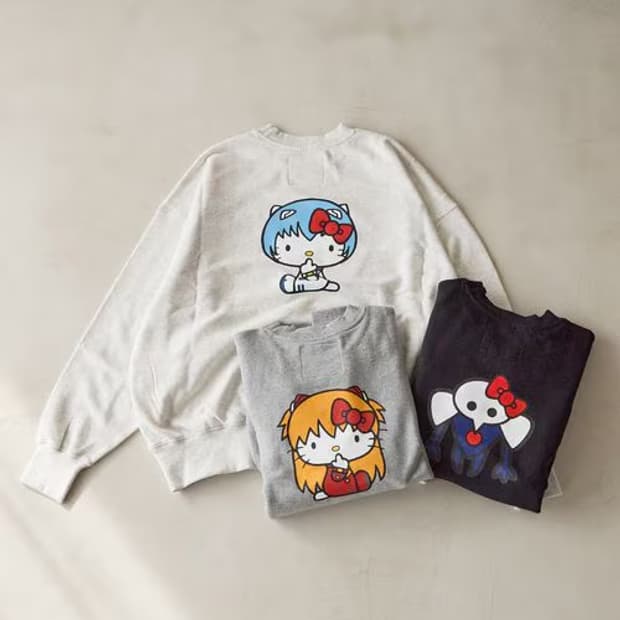 에반게리온 키티 콜라보 맨투맨 레이 아스카 사도