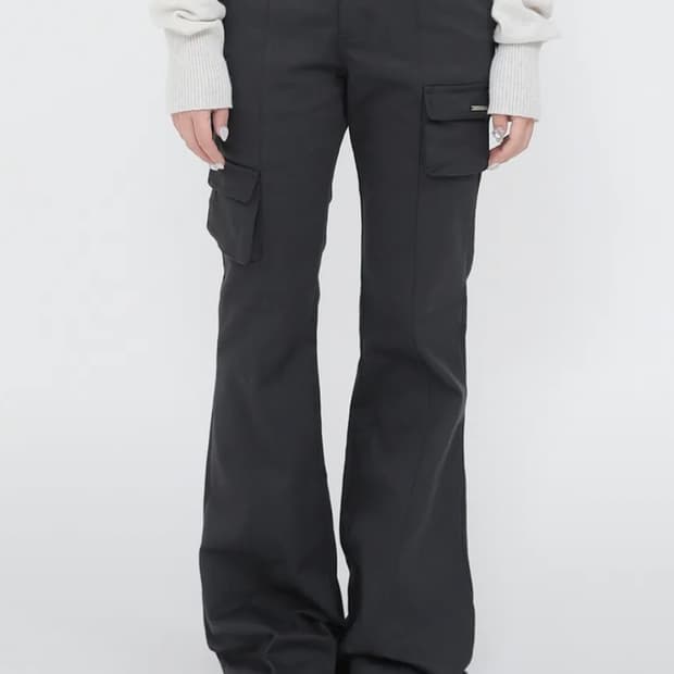 Line pocket cargo pants CHARCOAL