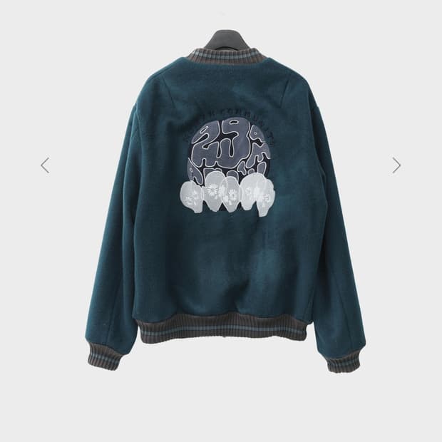 999휴머니티 헤비 울 블루종 터콰이즈