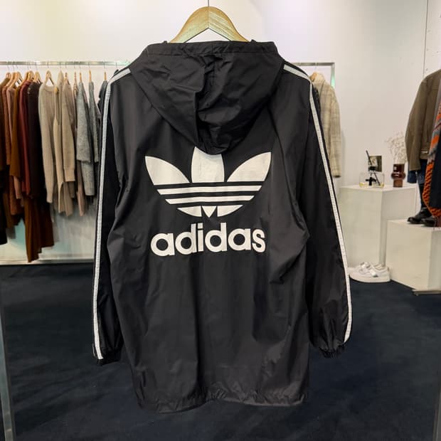 [XL] 아디다스 빅로고 판초 바람막이