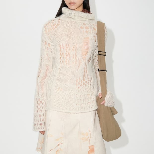 아워레가시 Crochet roll neck sweater