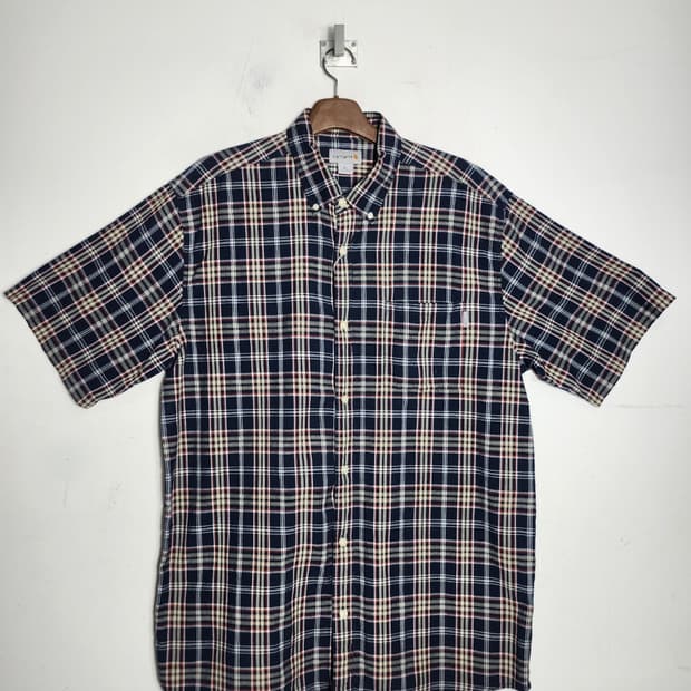 칼하트 체크 반팔 셔츠